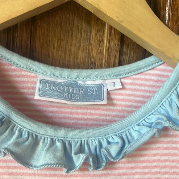 Trotter St Fall Pink and blue ruffled dress - Picture 9 of 16